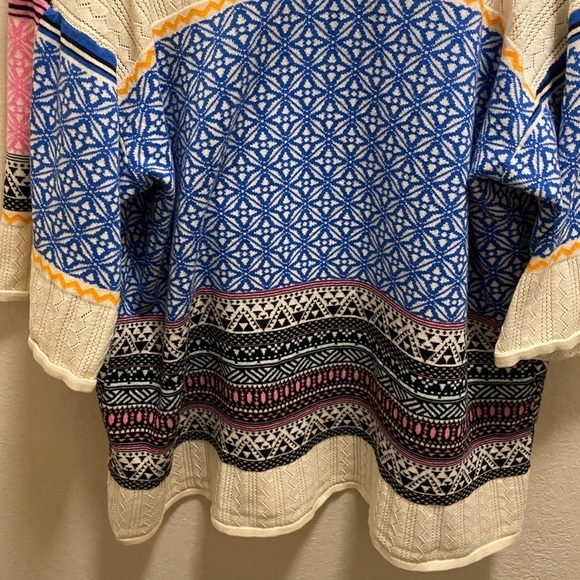 L.O.G.G. X H&M Multicolor Knit Kimono Cardigan Size L - Picture 7 of 10
